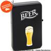 Atomic ACCENDINO A BENZINA TIPO ZIPPO FANTASIA BOCCALE LUNGO CON BIRRA SPUMOSA | IDEA REGALO FUMATORE