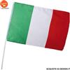 Boooh.it BANDIERA ITALIANA TRICOLORE 60x90cm CON ASTA DI PLASTICA DA 100cm - CONFEZIONE DA 1 BANDIERA IDEALE PER ESTERNI