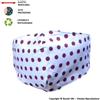 Boooh.it MASCHERINA LAVABILE, REGOLABILE E IGIENIZZABILE FANTASIA POIS VIOLA - 3 STRATI | ALTAMENTE COMFORTEVOLE