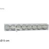 Due Esse Christmas Box 8 Palline di Natale Diametro cm 5 Glitter Silver