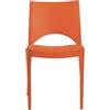 IGAP SPA Set di 4 sedie Paris in polipropilene color arancio , impilabili . Marchio Grandsoleil. 47x51x80