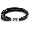 Tommy Hilfiger Jewelry Bracciale in Pelle Intrecciata da Uomo Colore Nero - 2790426