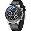 Tiong Orologio da uomo con quadrante al quarzo nero, orologio da lavoro, movimento al quarzo, design solare, orologio impermeabile da uomo, nero, Cx959-nero…