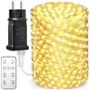 BESCOST Catena Luminosa Esterno 50 Metri 500 Led con Telecomando Luci Natale Esterno Luci da Esterno Impermeabile IP44 Lucine Led Decorative 8 Modalità per Giardino Albero Natale Festa