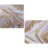 DRW Set di 2 quadri tela legno quadrati astratti multicolore 80 x 2,5 x 80 cm