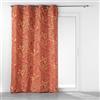 douceur d'intérieur, Tenda con occhielli (140 x 260 cm) Belflor Terracotta/Oro, Poliestere Stampato Metallizzato