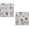 DRW Set di 2 Quadri Tela Legno Quadrati con Fiori, Multicolore, 40 x 2,5 x 40 cm, Multi, estandar