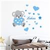 Ambiance Sticker col-VP001+col-inc-alfa031 Adesivi con Nome Personalizzato, Vinile, Modello 2, 50x30cm + 30x35cm