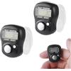 Cerioll Mini Contatori da Dito, 2 Pezzi Contatore Elettronico a Cifre, Finger Counter, Mini Contatore delle Dita, Contatore Digitale a Dito, Mini Contatore Elettronico, Mano Conteggio Contatore (Nero)