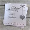 White Cotton Cards LLA70-GP - Biglietto di auguri per i nonni speciali, per 70° anniversario
