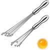 CHmiss 2Pcs Frusta da Cucina in Acciaio Inossidabile,Frusta in Acciaio Inox Resistente,Smart Frusta da Cucina in Silicone,Frusta a Mano di Alta Qualità,Frusta da Cucina Frustino in Acciaio Inox,per cucina