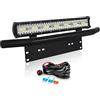 Willpower Barra LED 51cm 20 Pollici 420W + Staffa Targa + Cablaggio Fari LED 12V 24V Faretti LED Faro da Lavoro LED Barra Luci LED per Fuoristrada Auto Trattore Camion 4x4 Barca ATV con Cablaggio