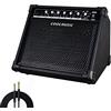Coolmusic, DM30 AMP Amplificatore elettronico da 30 Watt, per batteria e tastiera, con ingresso Aux e Bluetooth, 2 ingressi, EQ a 3 bande e DI OUT