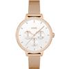 BOSS Orologio analogico multifunzione al quarzo da donna con cinturino in maglia metallica in acciaio inossidabile color oro rosso - 1502663