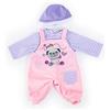 Bayer Design Vestiti per bambole di 40-46cm, salopette, top e berretto, set, abbigliamento con motivo carino per cani