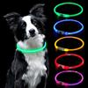 AUAUY Collare Luminoso per Cani, LED Ricaricabile USB, Regolabile, Verde | Collare per Animali Domestico, Impermeabile, per Piccola, Media, Grande, Cane/Gatti