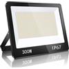 YIQIBRO Faretto LED da Esterno 300W, 30000LM 6500K Super Luminoso Bianco Freddo Faro LED Esterno con Trasformatore, IP67 Impermeabile Luce di Sicurezza per Giardino Garage Fabbrica Stadio Terrazza
