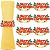 KAHEIGN 8 portatovaglioli natalizi, color oro, con scritta Merry Christmas, con strass, per Natale, pranzo, Ringraziamento, feste, vacanze, matrimoni, decorazione da tavolo (6 cm x 2,5 cm)