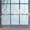 Lights4fun - Stelle Decorative Luminose per Finestra con LED Bianco Caldo a Pile per Interni