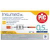 PIKDARE SPA Siringa Per Insulina Pic Insumed 0,5 Ml 100 Ui Ago Gauge 31lunghezza 8 Mm Senza Spazio Morto 3 Sacchetti Da 10 Pezzi