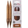 KnitPro 31215 Ginger - Punta per ferri da maglia, in legno, 12 mm, colore naturale/marrone