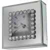 DRW Orologio da tavolo quadrato in vetro e specchio a colori specchio 15 x 5 x 15 cm