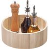 InterDesign iDesign Eco Wood Versatile per armadi da Cucina, girevoli in Legno di Paulownia per scaffali o armadietti, Porta spezie da appoggio con Bordo rialzato, Beige, Naturale, 26.67/26.67/10.26 cm