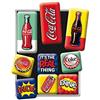 Nostalgic-Art Set di Magneti vintage, Coca Cola - Pop Art - Idea regalo per amanti della Coke, Decorazione del frigorifero, Design nostalgico, 9 pezzi