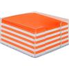 Waytex 931085 - Blocco memo bianco - arancione neon da 350 note 9 x 9 cm con supporto Plexi trasparente