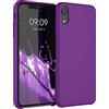 kwmobile Custodia Compatibile con Apple iPhone XR Cover - Back Case per Smartphone in Silicone TPU - Protezione Gommata - viola fluorescente