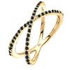 Elli Damen Echtschmuck Ring Wickelring X mit Zirkonia Kristallen in 925 Sterling Silber vergoldet