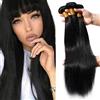 SEGO Extension Capelli Veri Tessitura Matassa 50cm 55cm 60cm Virgin Human Hair Lisci Brasiliani Unproccessed 3 Bundles 300g Nero Naturale