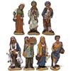 Rossi Rosa Pastori per Presepe Statuine in Resina 7 Personaggi da 10 cm