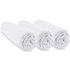 Easy dort Set di 3 lenzuola con angoli in bambù per lettino, 60 x 120 cm, colore: bianco