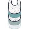 LÄSSIG Set di bavaglini per bambini (5 pezzi) con chiusura a strappo in cotone impermeabile/Value Pack Bib Garden Explorer Tractor