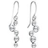 Elli Orecchini Donna Ottica a Goccia Elegante con Cristalli in Argento Sterling 925