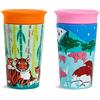 Munchkin WildLove Miracle 360 Tazza, Bicchiere per bambini, Senza BPA, Bicchieri non perdenti, A prova di perdite, 9oz/266ml, Confezione da 2, Rinoceronte/Leone