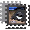 BodenMax Pavimento palestra tappeto componibile pavimento garage piscina tappetino palestra NERO 18 Pezzi Tappeto Palestra puzzle gomma EVA foam Tatami palestra 30x30x1cm pavimento gommato palestra