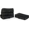 Amazon Essentials, Set di 4 Packing Cube, Accessori da Viaggio, Organizer per Bagagli con Doppia Cerniera, Parte Superiore in Rete, 100% Poliestere, Medium, Nero (in Precedenza Amazon Basics)