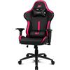 DRIFT GAMING Chair DR350 -DR350BP - Sedia da gioco professionale, similpelle, braccioli 4D, rotelle silenziose, pistone classe 4, inclinazione, cuscino lombare/cervicale, colore nero/rosa