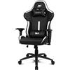 DRIFT GAMING Chair DR350 -DR350BW - Sedia da gioco professionale, similpelle, braccioli 4D, rotelle silenziose, pistone classe 4, inclinazione, cuscino lombare/cervicale, colore nero/bianco