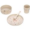 LÄSSIG Set di stoviglie per bambini, piatto ciotola tazza cucchiaio, senza BPA/Dish Set PP/Cellulose Little Mateys spicy orange