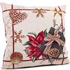 Giuri Tessuti - Federa Cuscino Natalizio 45x45cm con fronte in Gobelin Jacquard e retro in Velluto, Realizzata a Mano in Italia - Ottima Idea Regalo per Natale (CHRISTMAS DECOR)