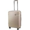 METZELDER Classic R2.0 - Valigia per cabina rigida alla moda, 1 anno, champagne, S CABINE 55X20x38cm, 38L, 2,9kg, Valigia rigida estensibile con serratura