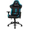 DRIFT GAMING Chair DR350 -DR350BL - Sedia da gioco professionale, similpelle, braccioli 4D, rotelle silenziose, pistone classe 4, inclinazione, cuscino lombare/cervicale, colore nero/blu
