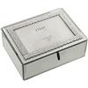 DRW Portagioie rettangolare a specchio argento e specchio 15 x 20 x 8 cm