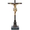 DRW Crocifisso Cristo della Buona Morte Resina Dipinto a Mano 25 cm