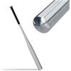 Relaxdays Mazza da Baseball in Alluminio, Bastone Leggero da Softball, Manico Antiscivolo, 34 Pollici / 86 cm, Argentato