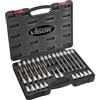 Vigor Set di bit per cacciavite Torx ViGOR V1917, Set di utensili da 32 pezzi, attacco: quadrato 12,5 mm,1/2 pollice, uscita: profilo a T con dimensioni della chiave: T20 T70 per il funzionamento manuale