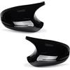 Asasytal Coperchio Dello Specchio Laterale, Ricambio per Specchietto Retrovisore Compatibile con BMW E90 E91 E92 E93 E81 E82 E87 E88 LCI MODELLO Cappuccio Retrovisore, Nero Lucido, 2 Pezzi
